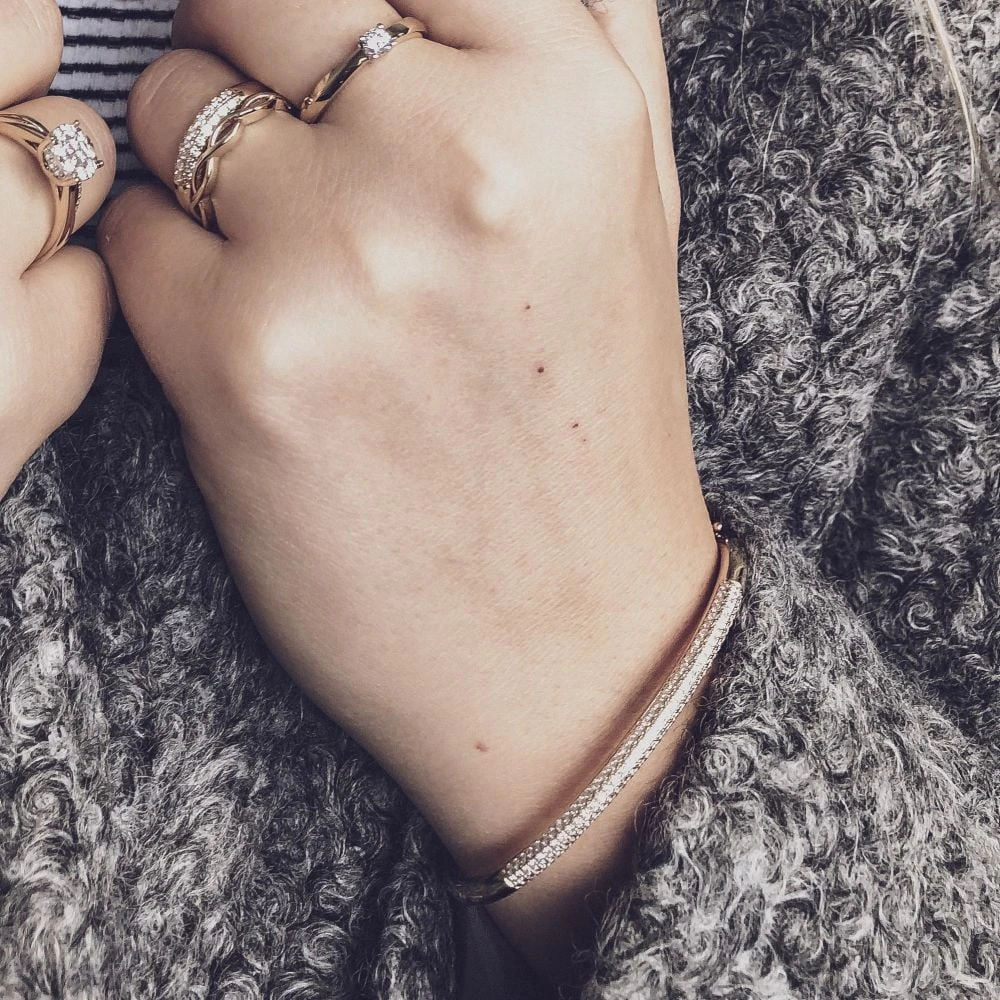 Armband geelgoud briljant 1,00 crt.