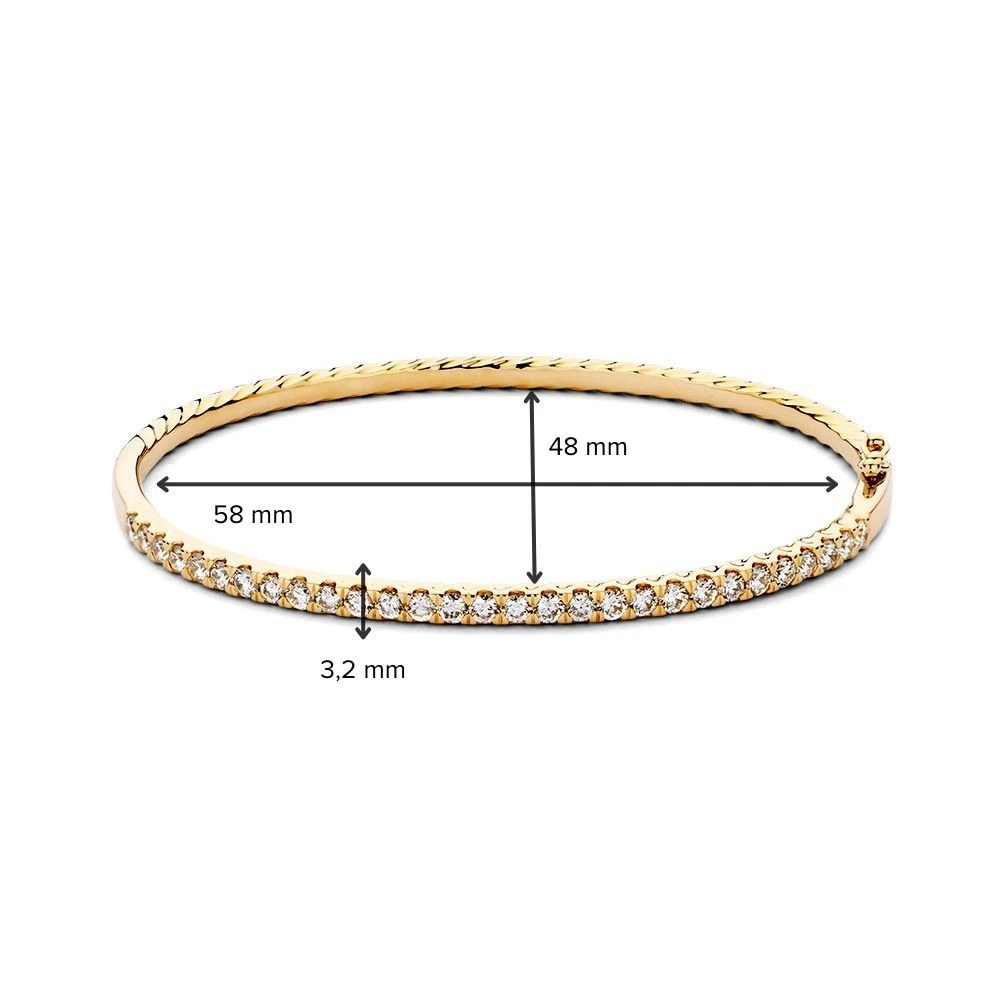 Armband geelgoud briljant 1,56 crt.