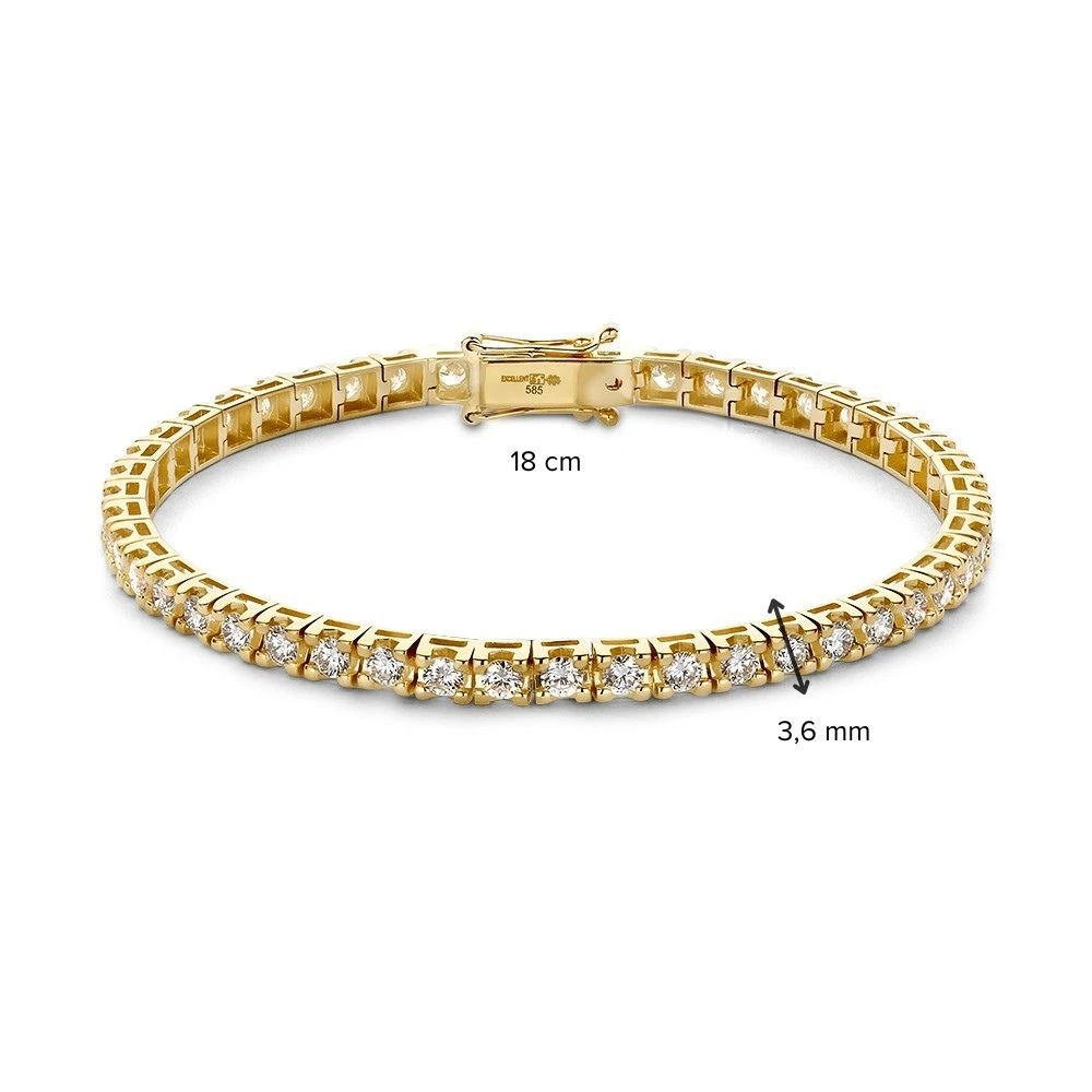 Armband geelgoud briljant 4.00 crt.