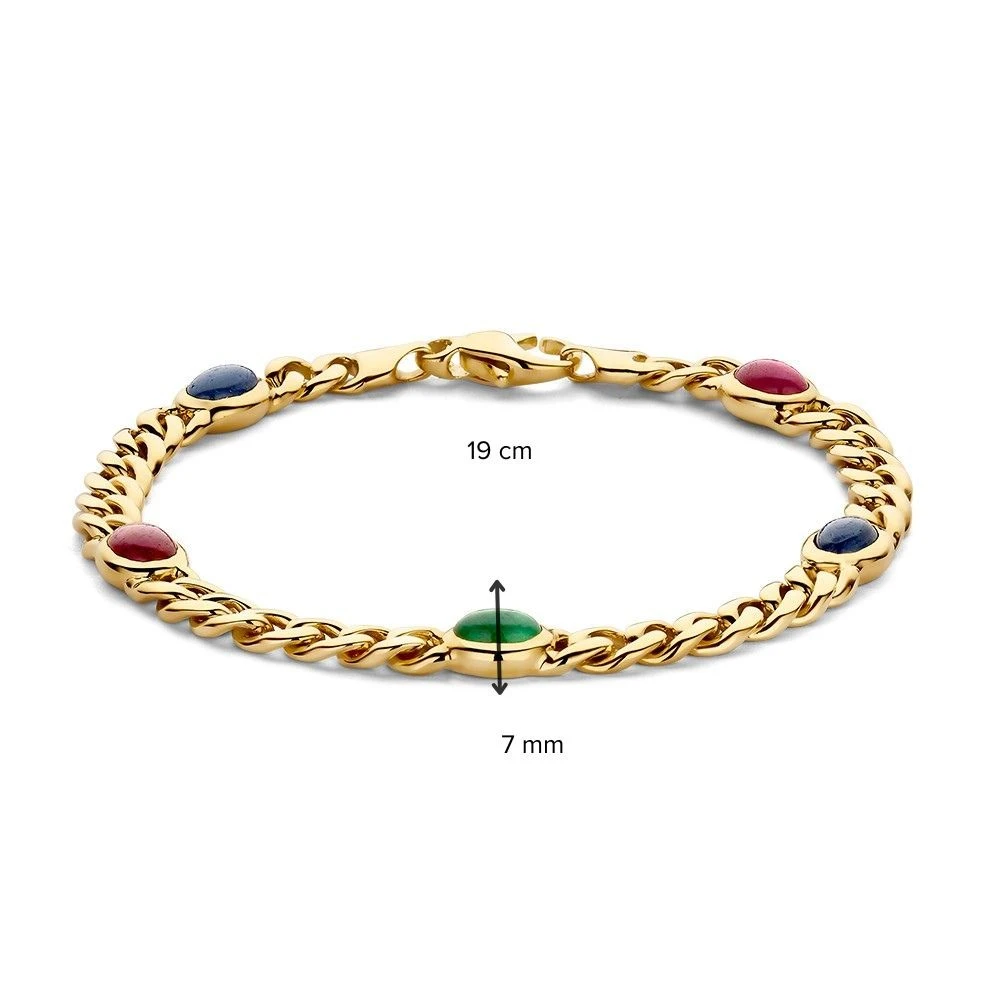 Armband geelgoud edelsteen