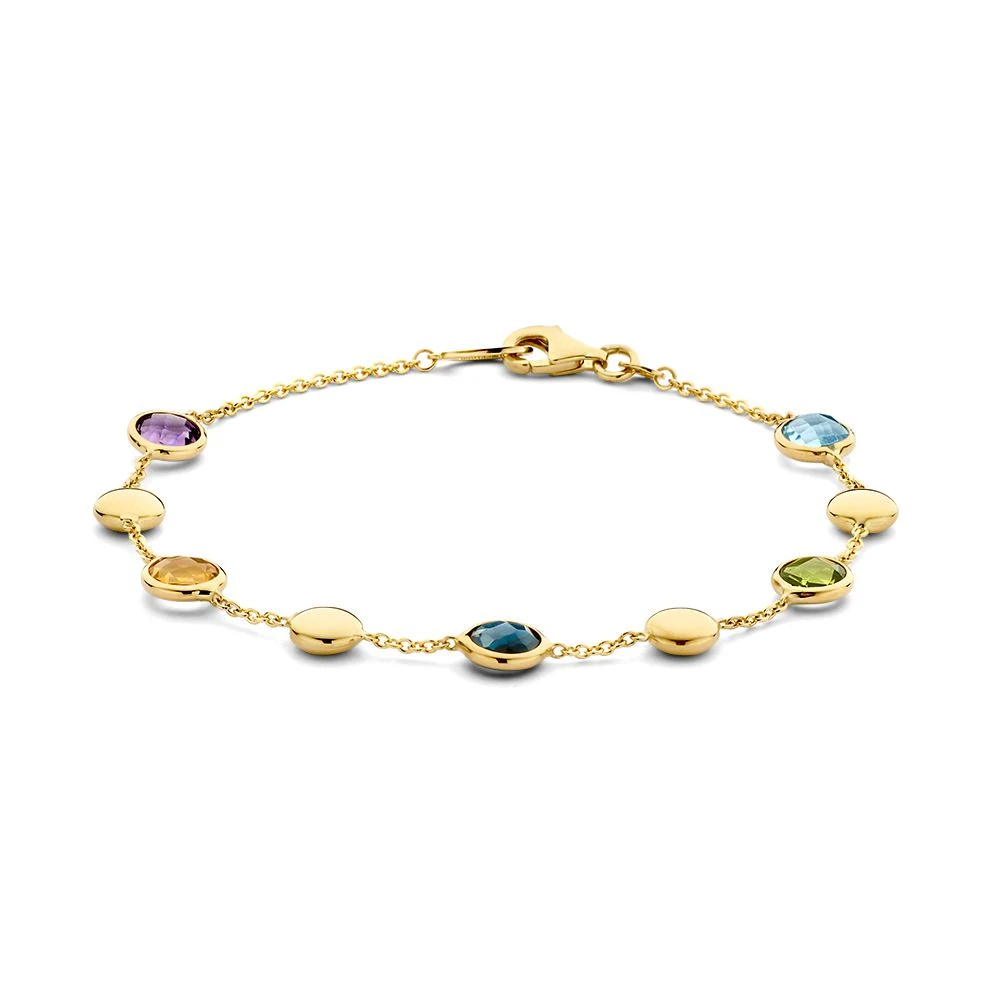 Armband geelgoud edelsteen