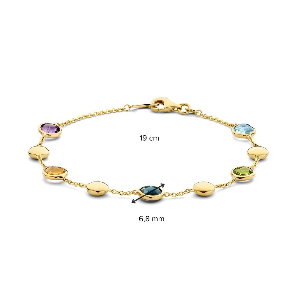 Armband geelgoud edelsteen
