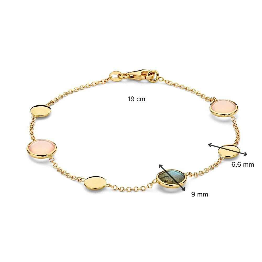 Armband geelgoud edelsteen