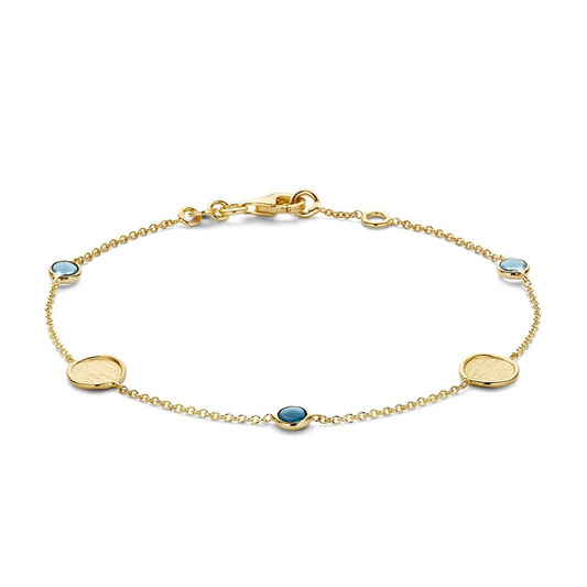 Armband geelgoud edelsteen