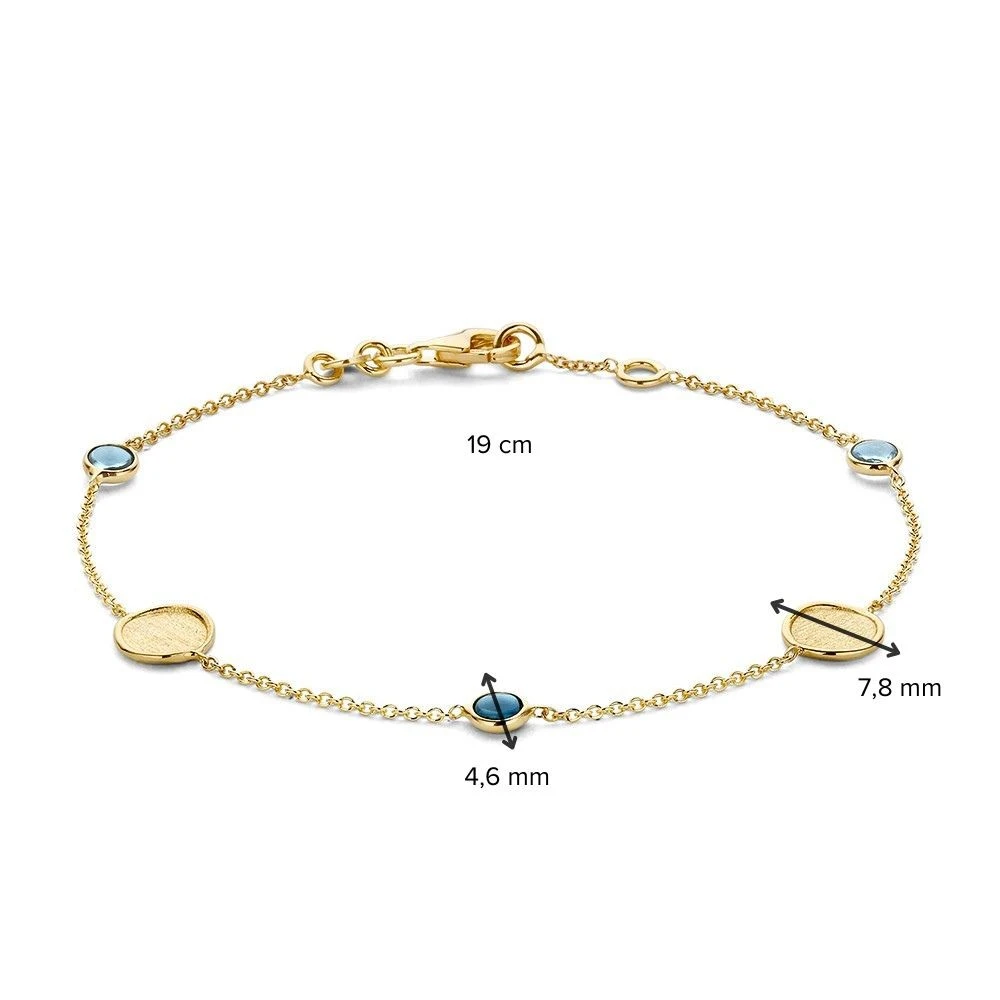 Armband geelgoud edelsteen