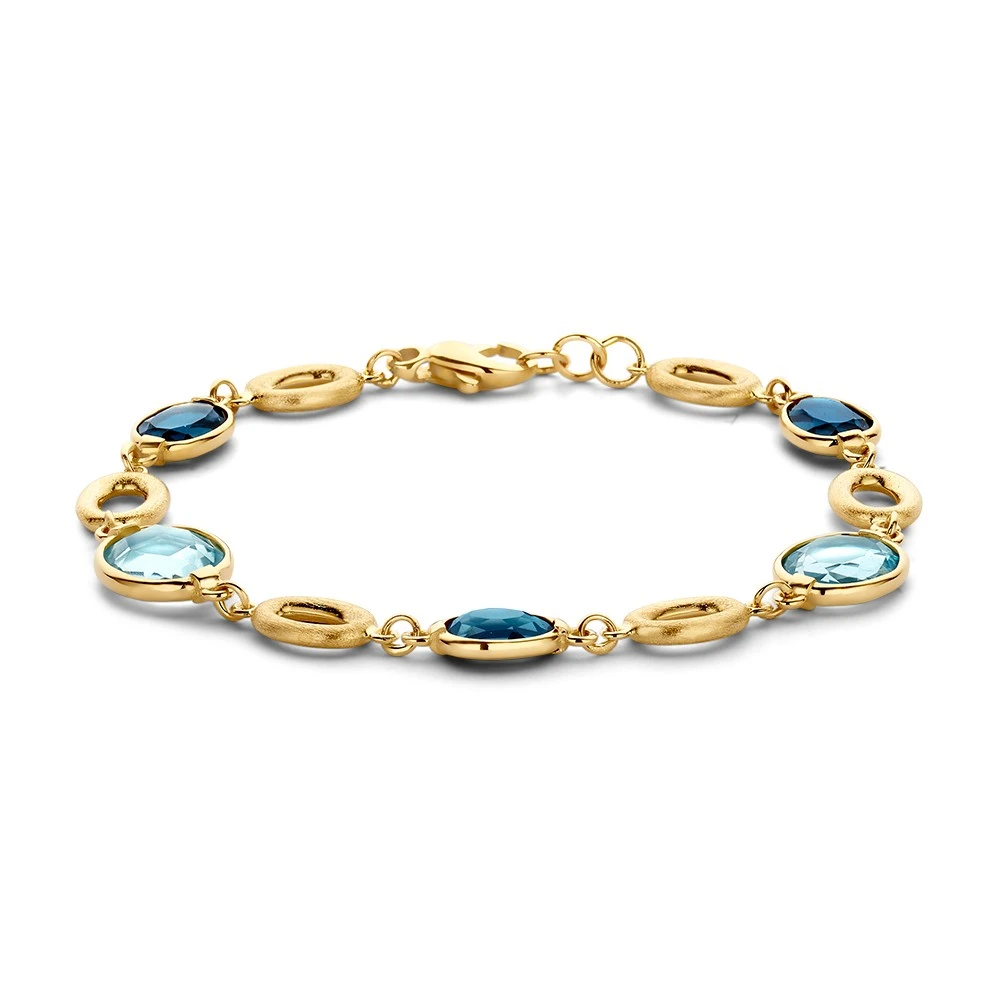 Armband geelgoud edelsteen