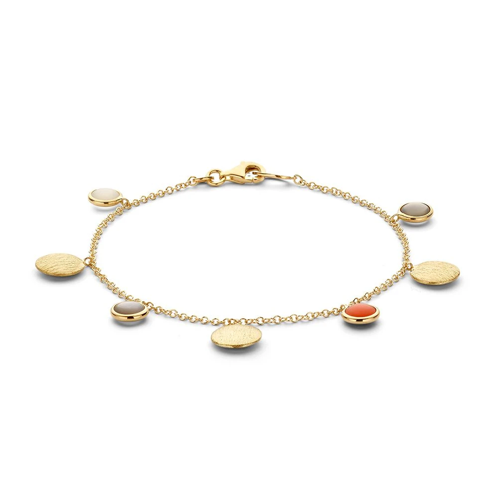 Armband geelgoud edelsteen