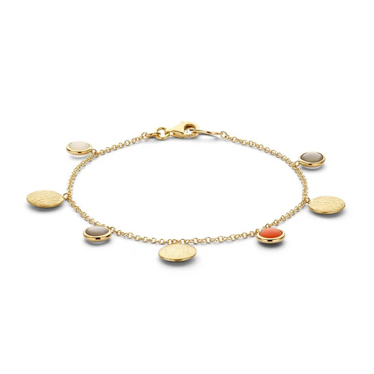 Armband geelgoud edelsteen