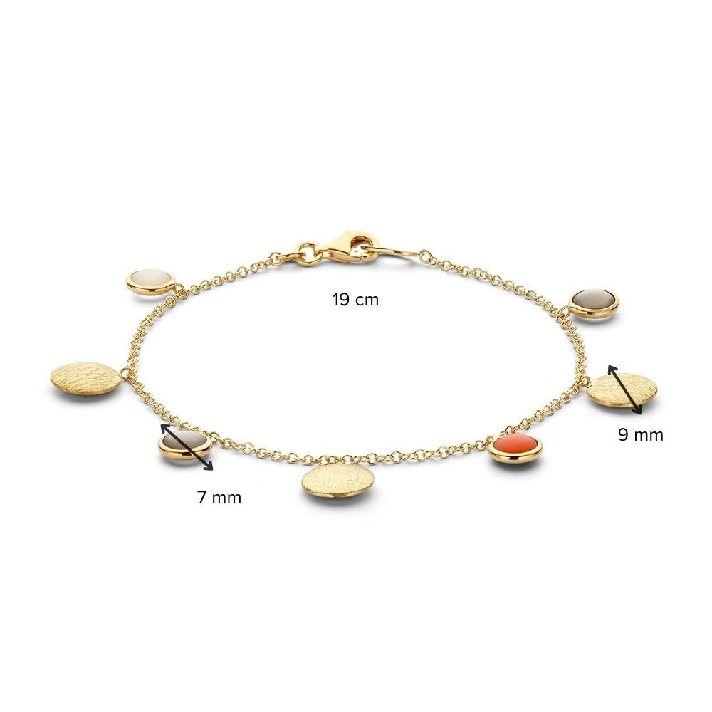 Armband geelgoud edelsteen