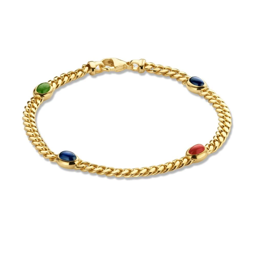 Armband geelgoud edelsteen