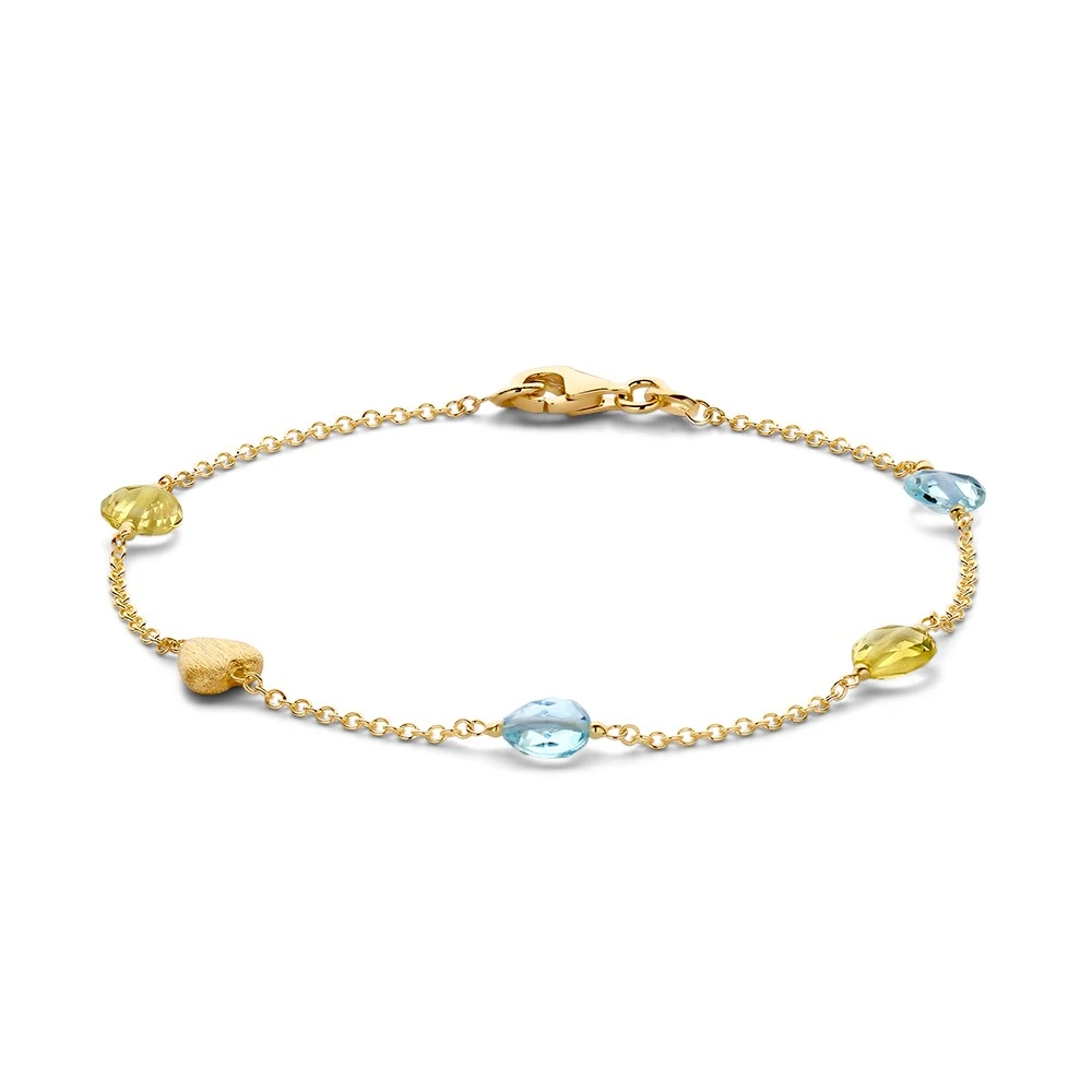 Armband geelgoud edelsteen