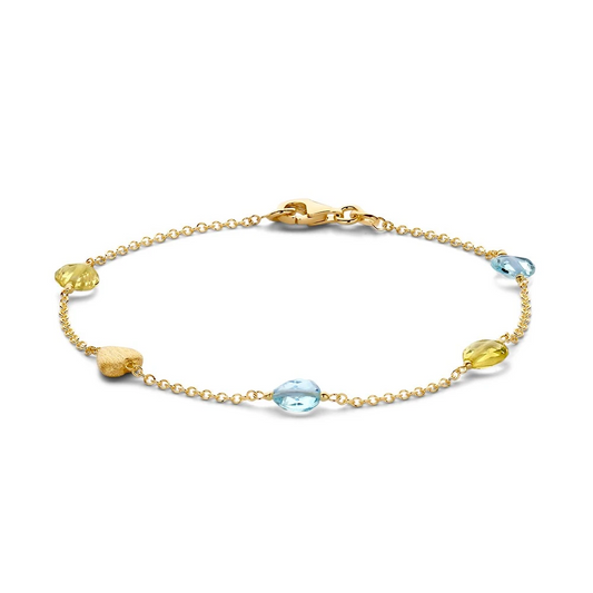 Armband geelgoud edelsteen