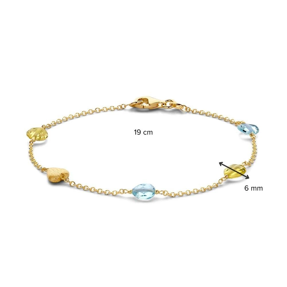 Armband geelgoud edelsteen