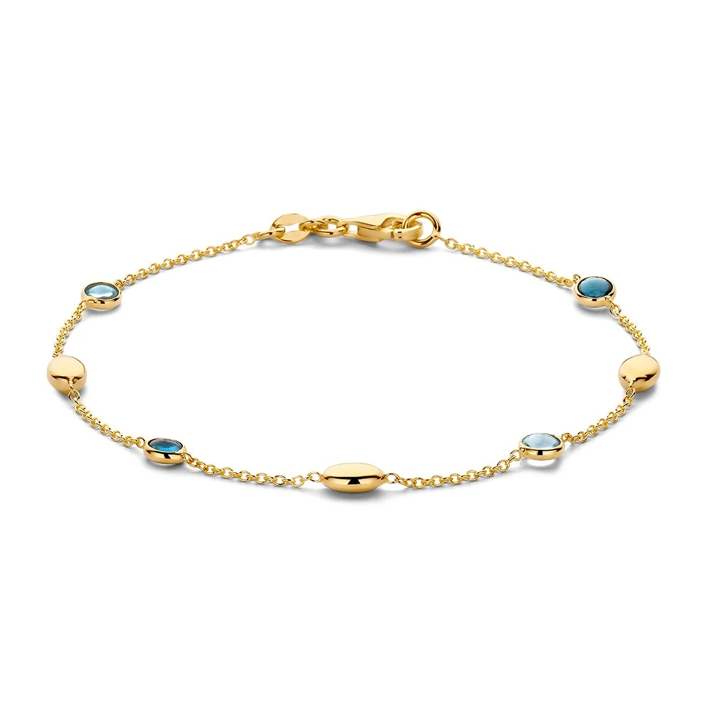 Armband geelgoud edelsteen