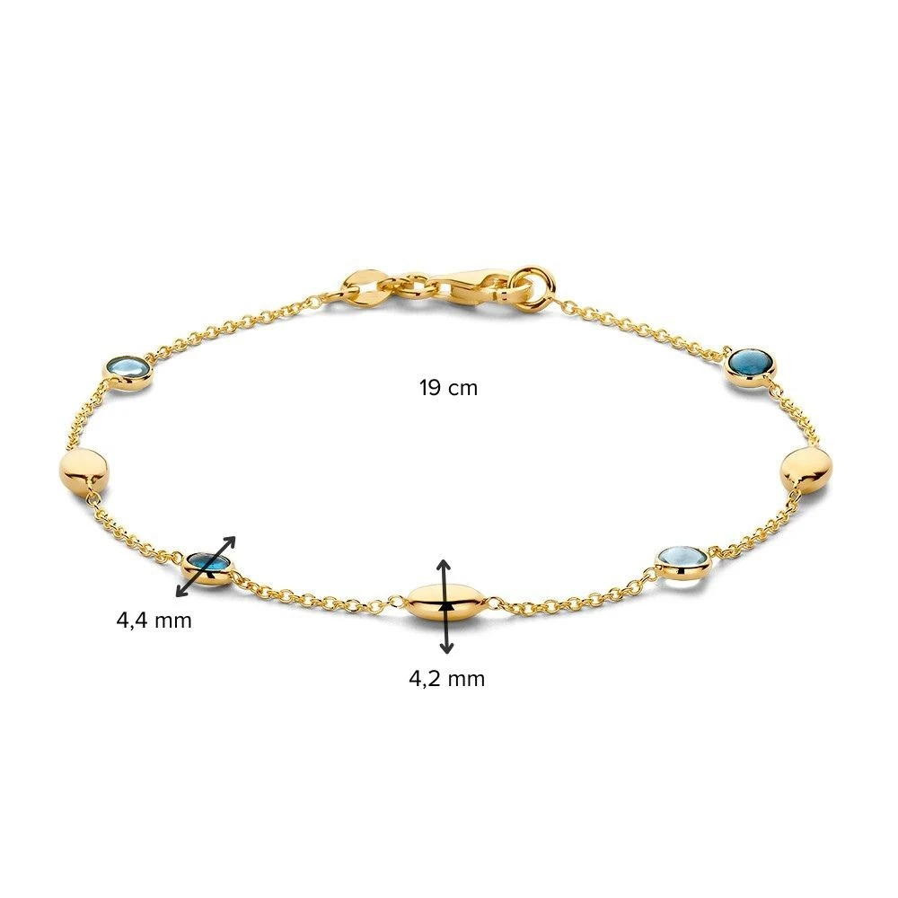 Armband geelgoud edelsteen