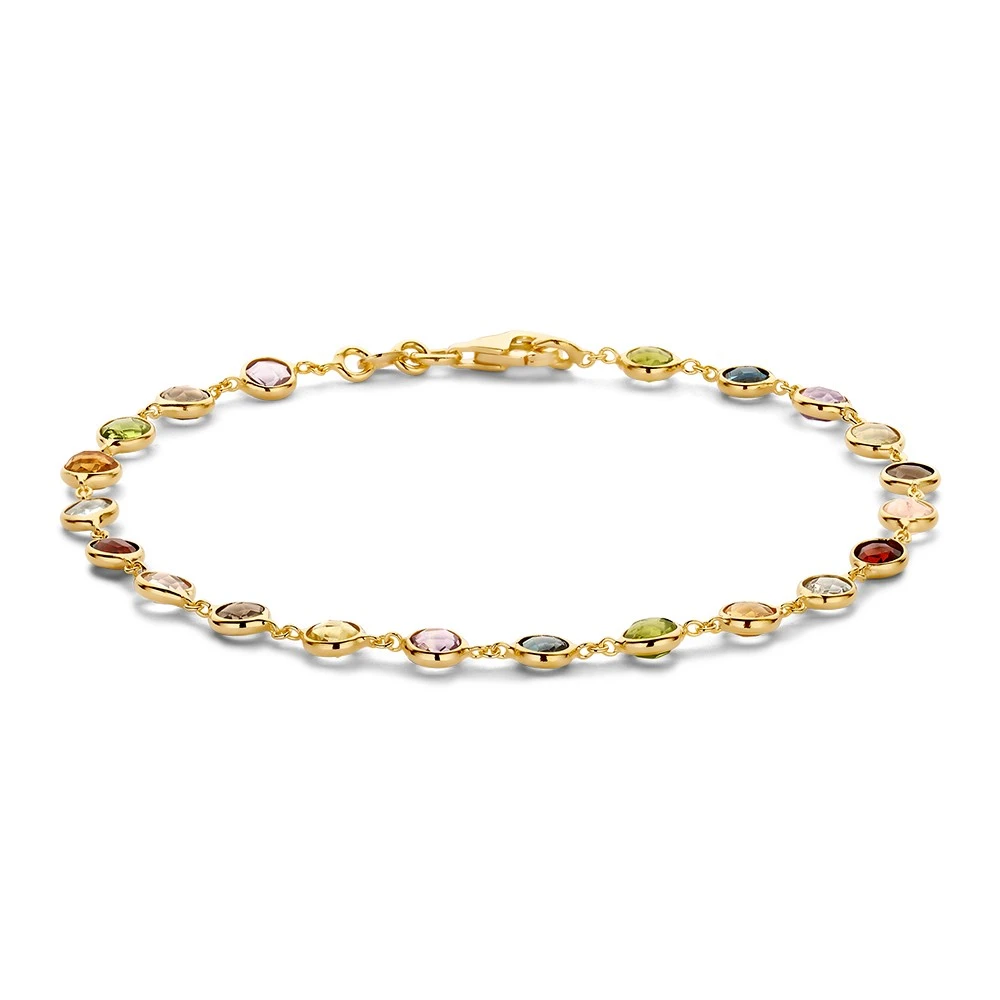 Armband geelgoud edelsteen