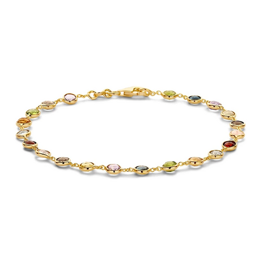 Armband geelgoud edelsteen