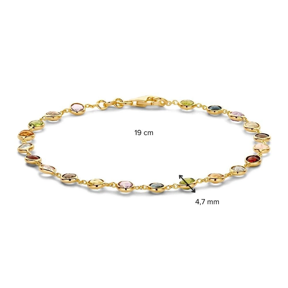 Armband geelgoud edelsteen