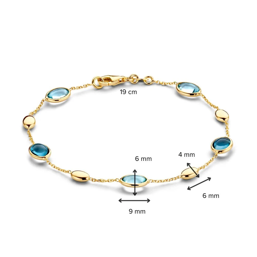 Armband geelgoud edelsteen