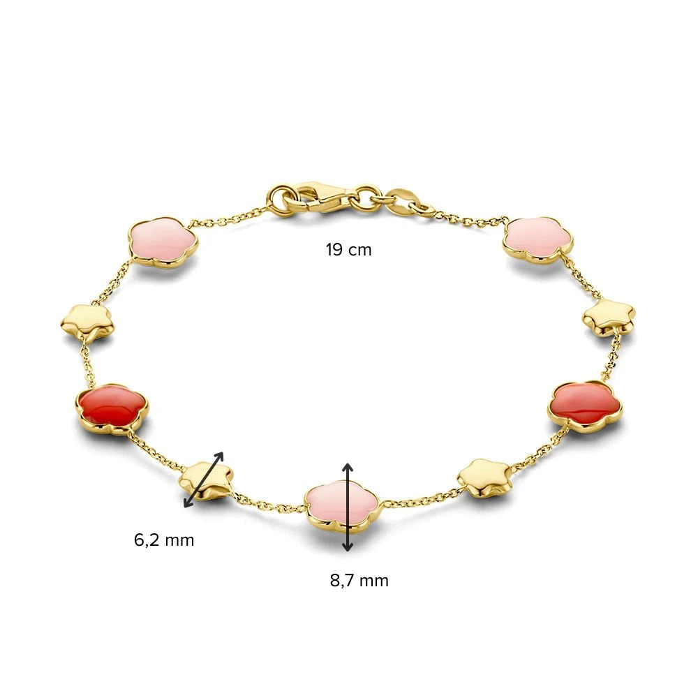 Armband geelgoud edelsteen