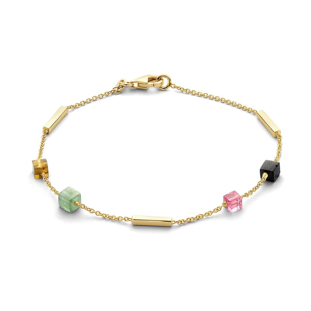 Armband geelgoud edelsteen