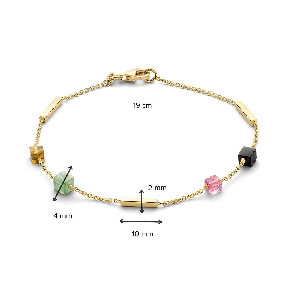 Armband geelgoud edelsteen