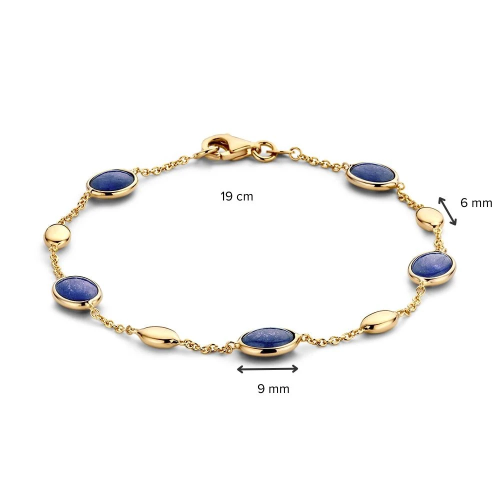 Armband geelgoud edelsteen