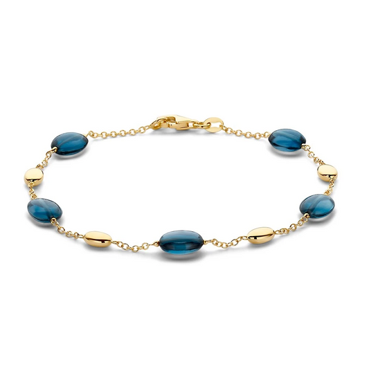 Armband geelgoud edelsteen