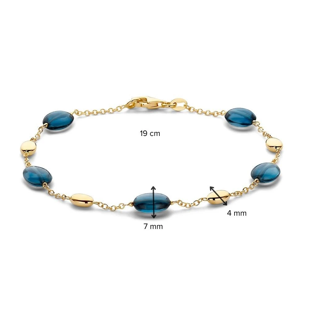 Armband geelgoud edelsteen