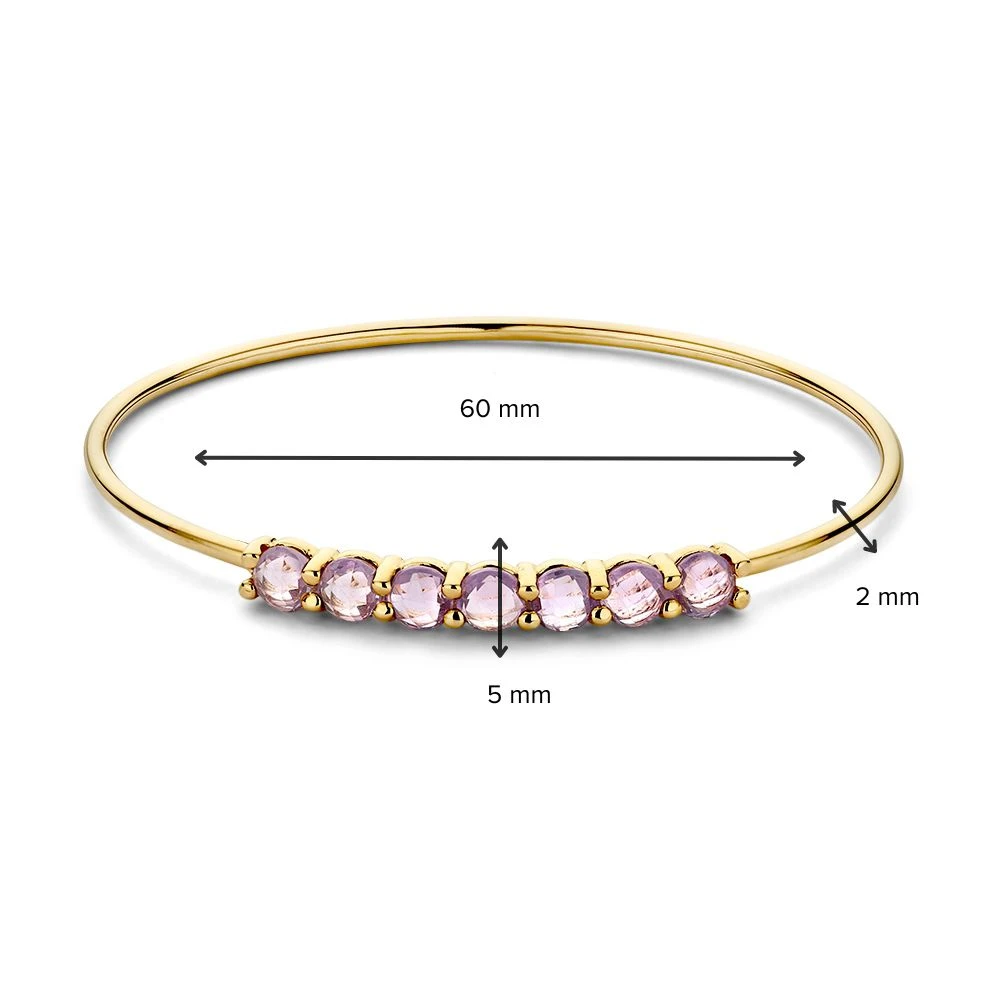 Armband geelgoud edelsteen