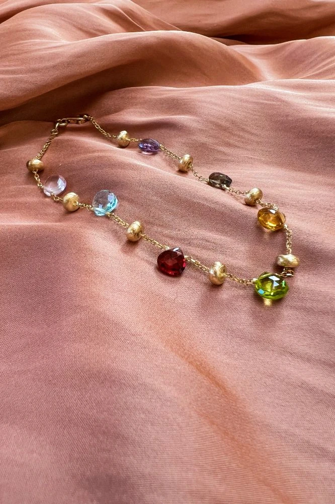 Armband geelgoud edelsteen