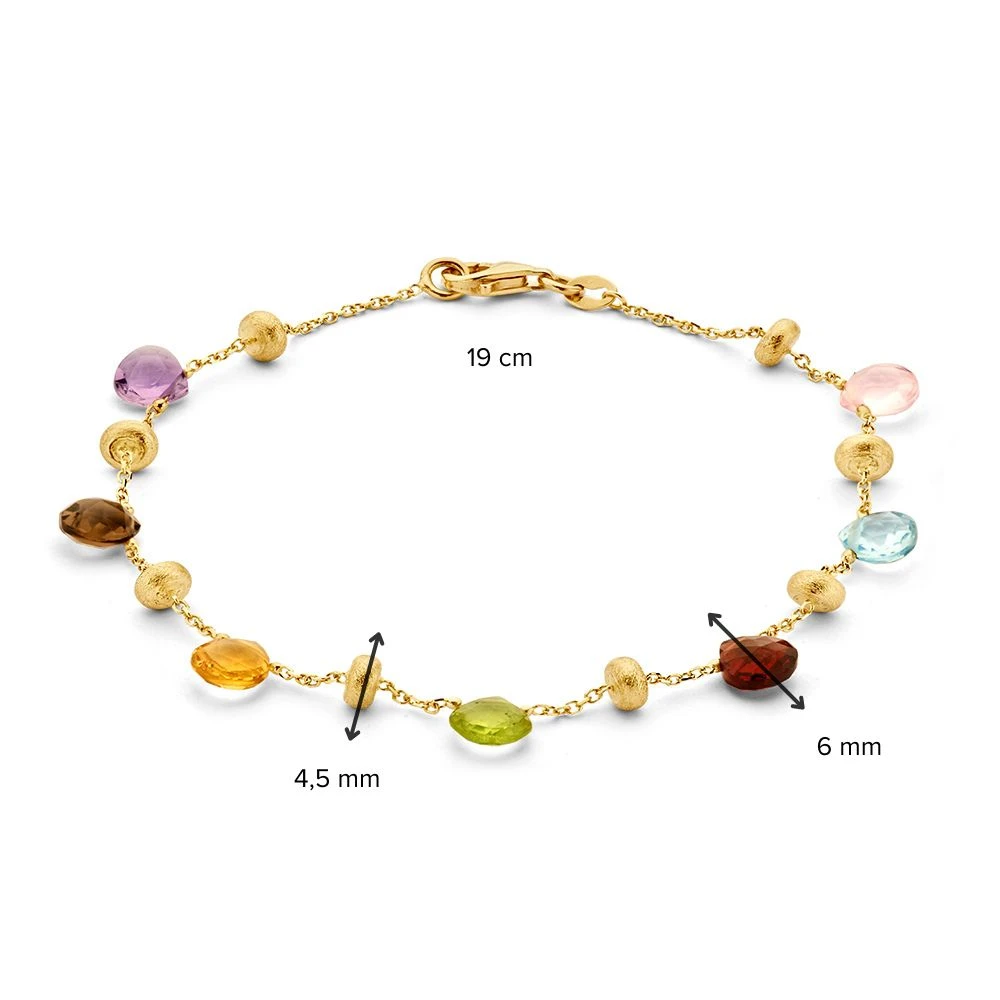 Armband geelgoud edelsteen