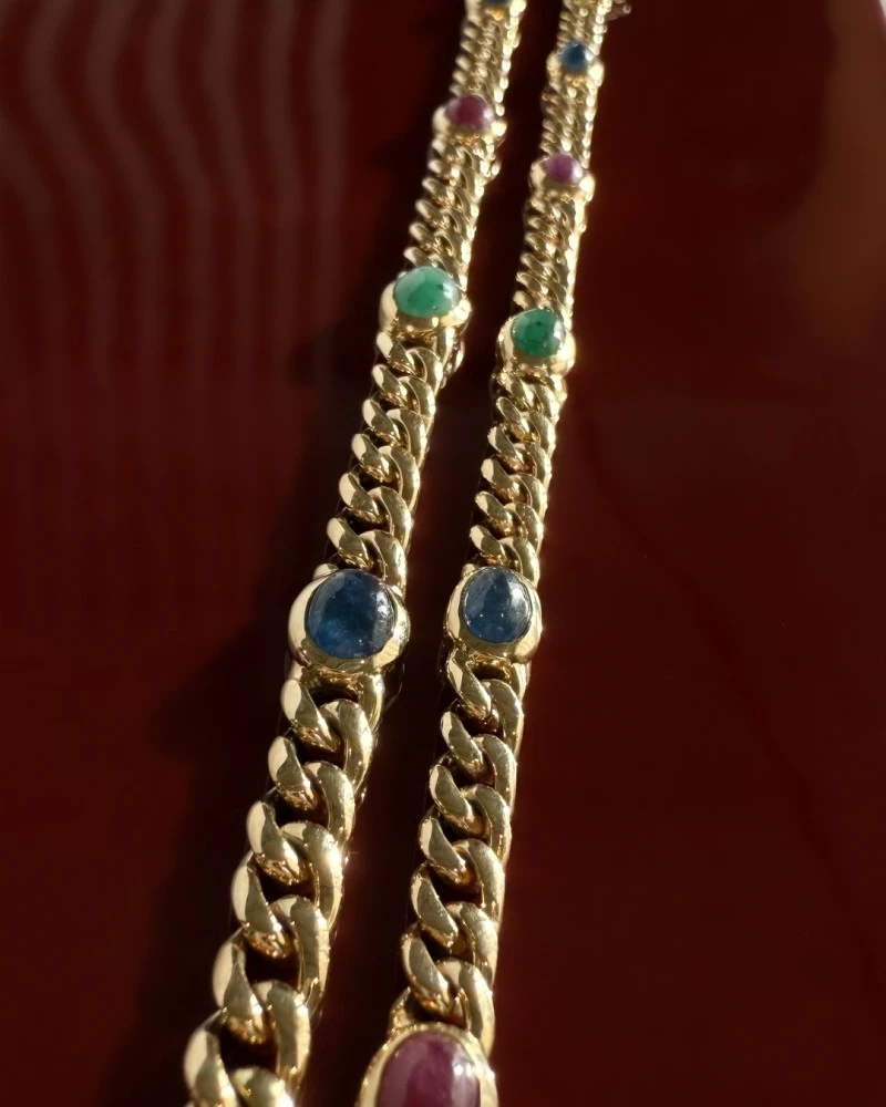 Armband geelgoud edelsteen