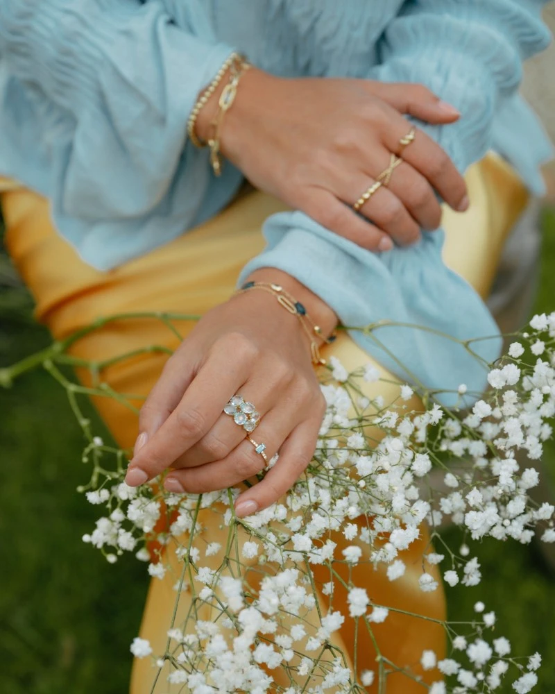 Armband geelgoud edelsteen