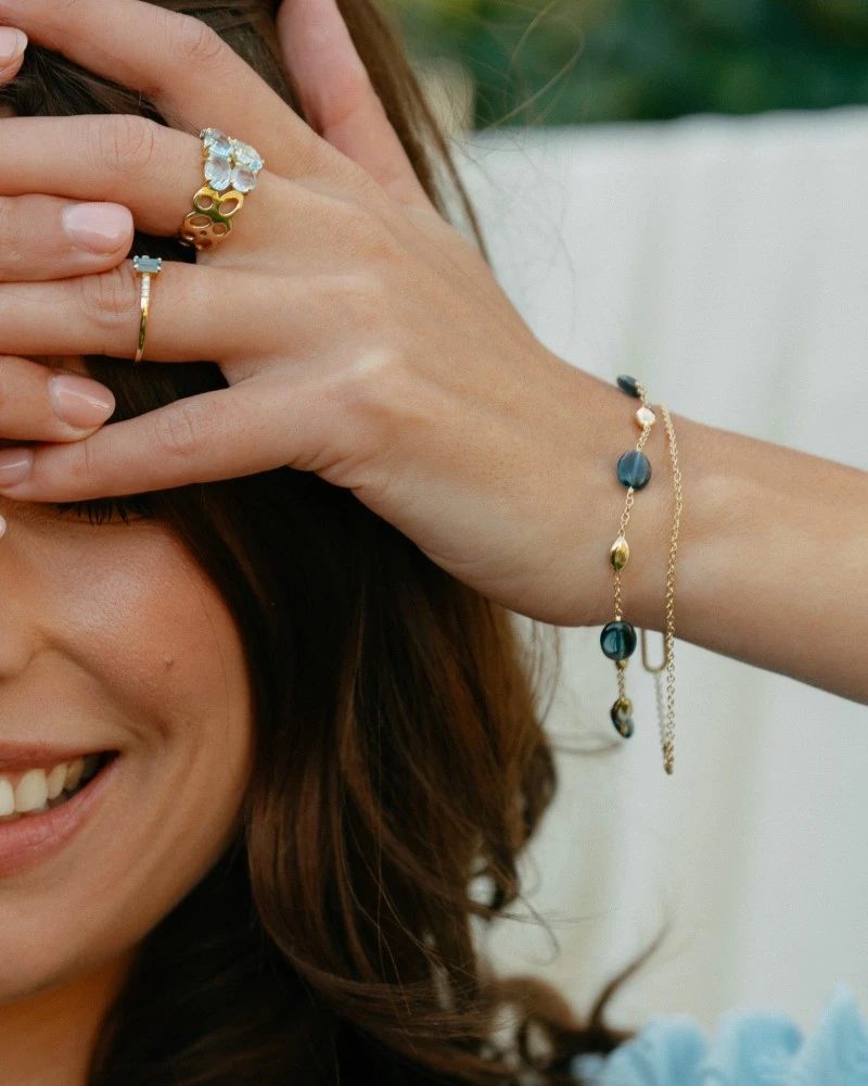 Armband geelgoud edelsteen