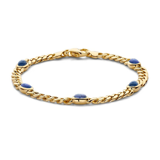 Armband geelgoud saffier