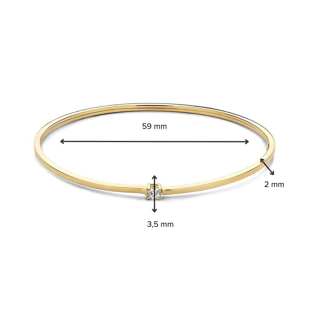 Armband geelgoud zirkonia