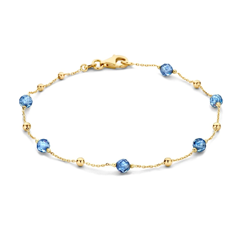Armband geelgoud zirkonia
