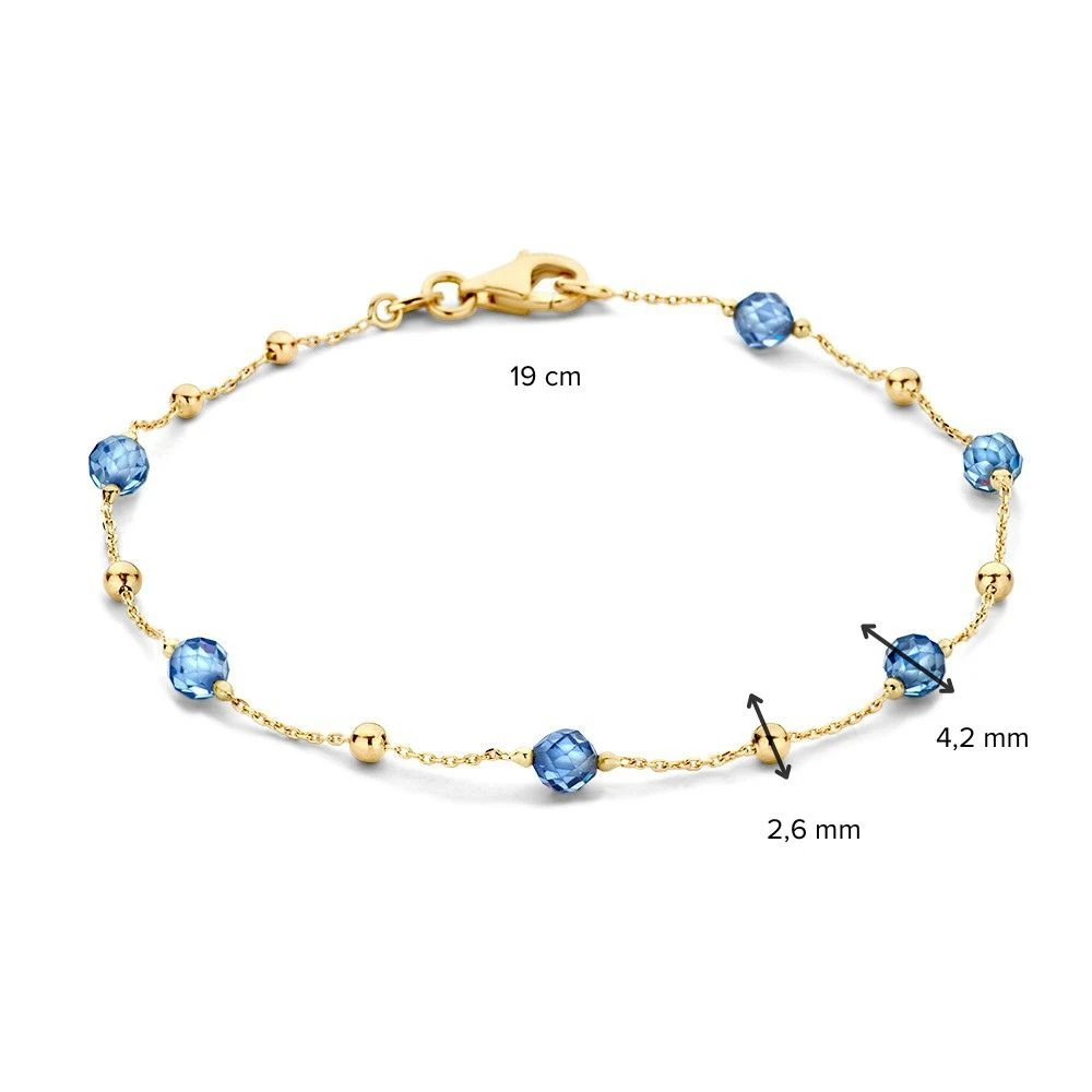 Armband geelgoud zirkonia