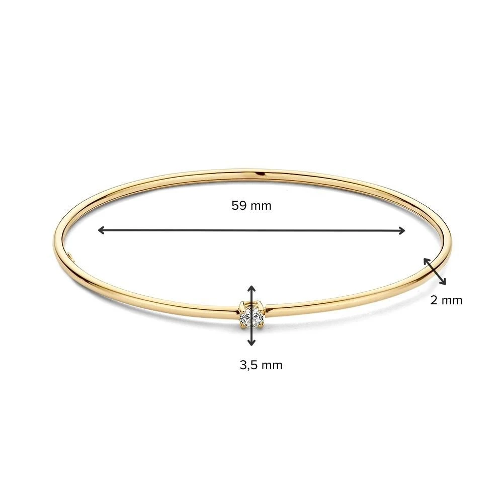 Armband geelgoud zirkonia