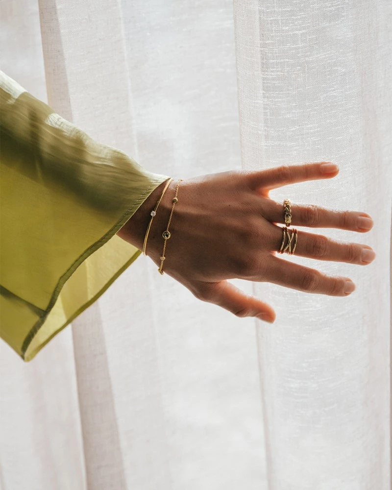 Armband geelgoud zirkonia