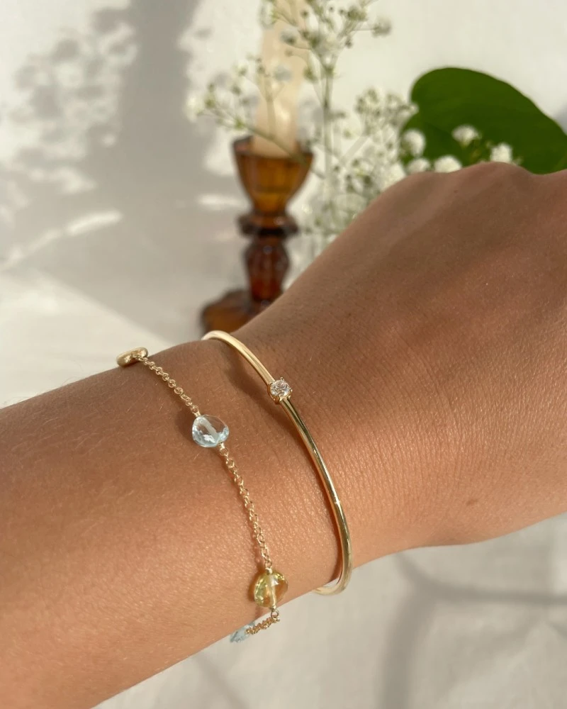 Armband geelgoud zirkonia