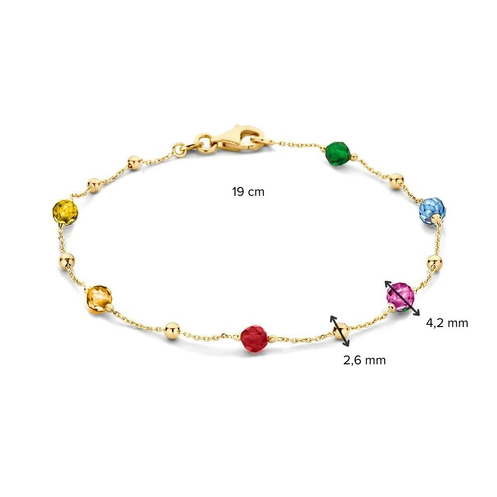 Armband geelgoud zirkonia