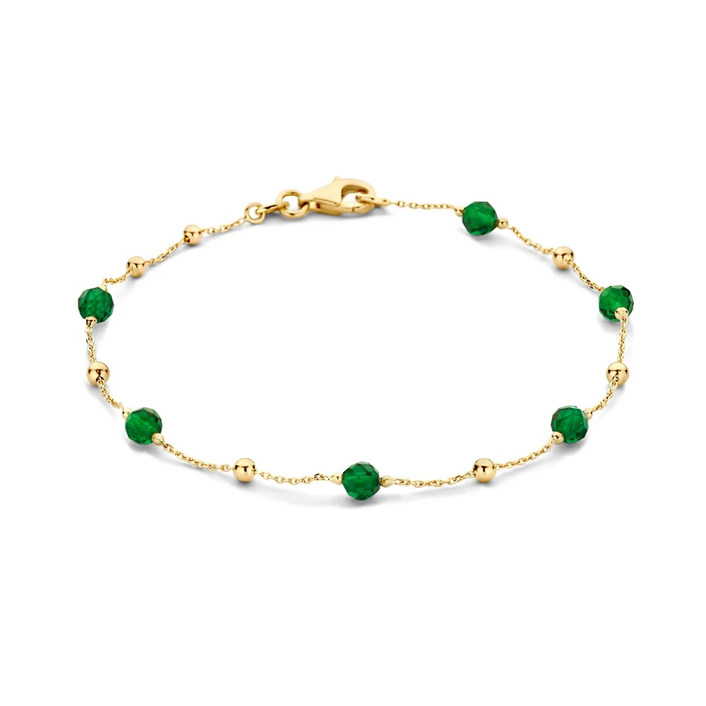 Armband geelgoud zirkonia