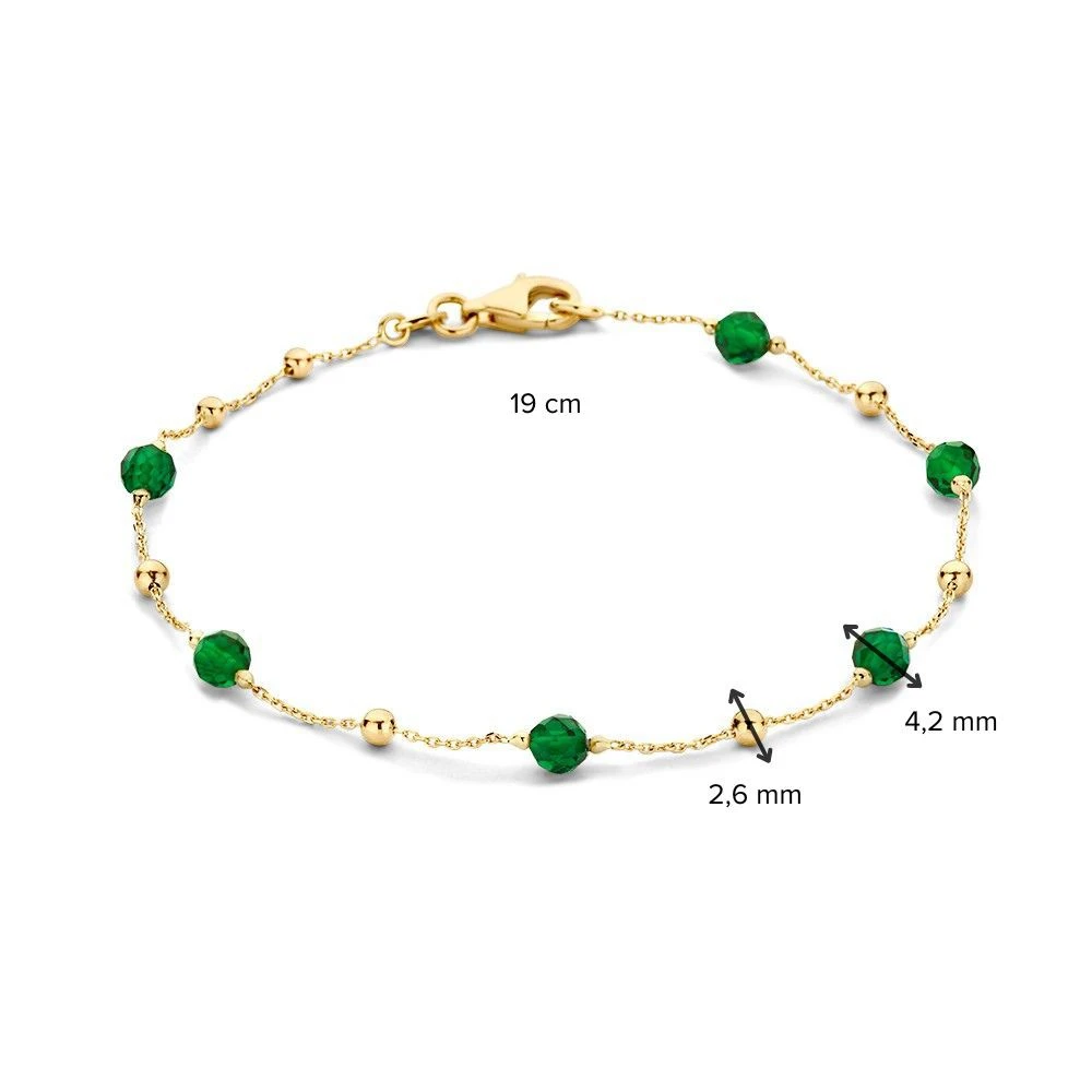 Armband geelgoud zirkonia