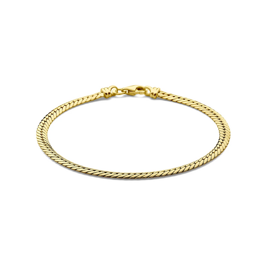 armband gourmette 3,8 mm 19 cm 14K geelgoud