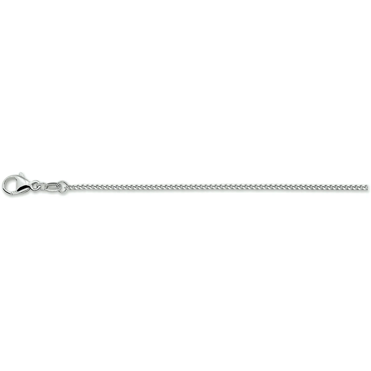 armband gourmette 4 zijdes geslepen 1,4 mm 19 + 2 cm zilver gerhodineerd