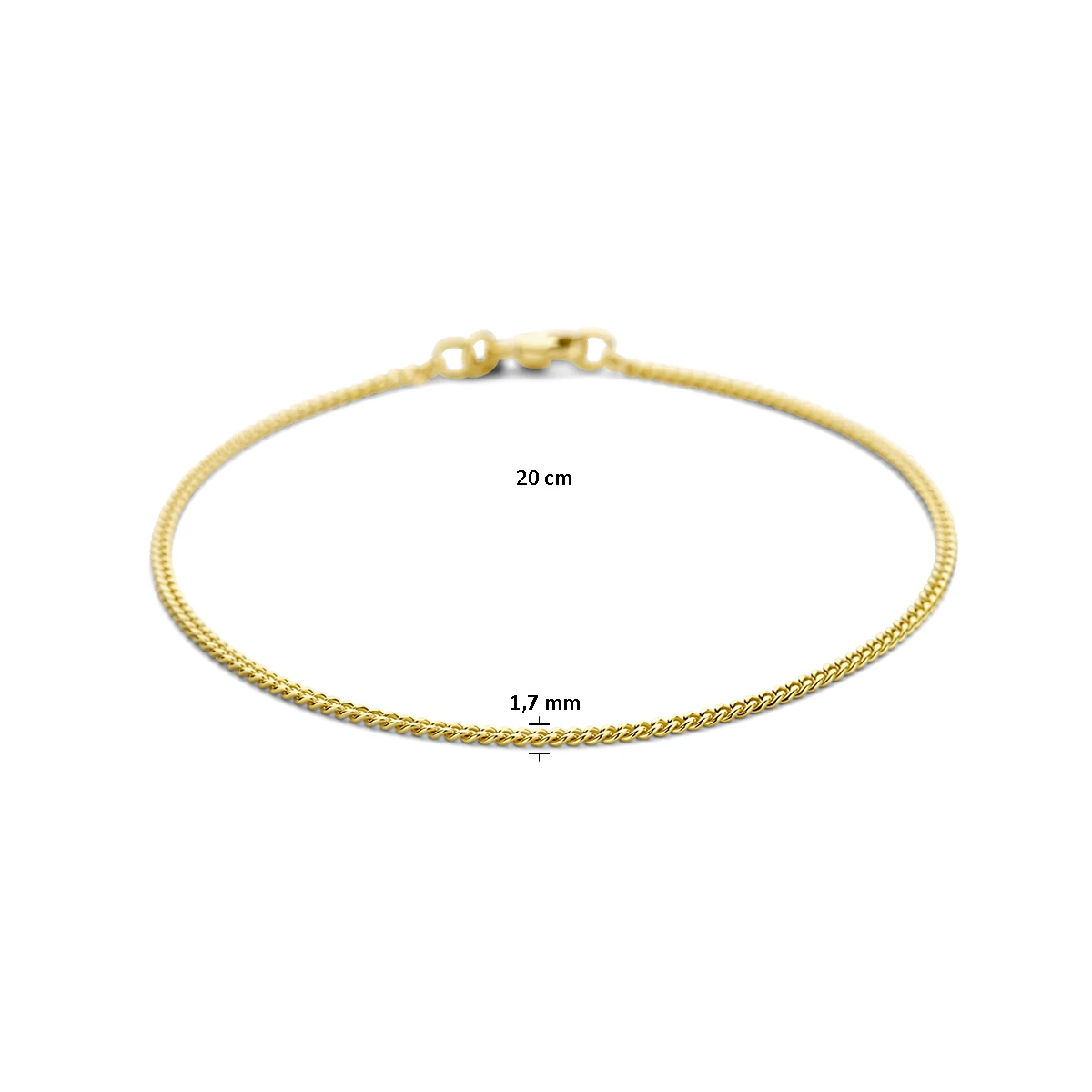 gourmette 1,7 mm 14K geelgoud