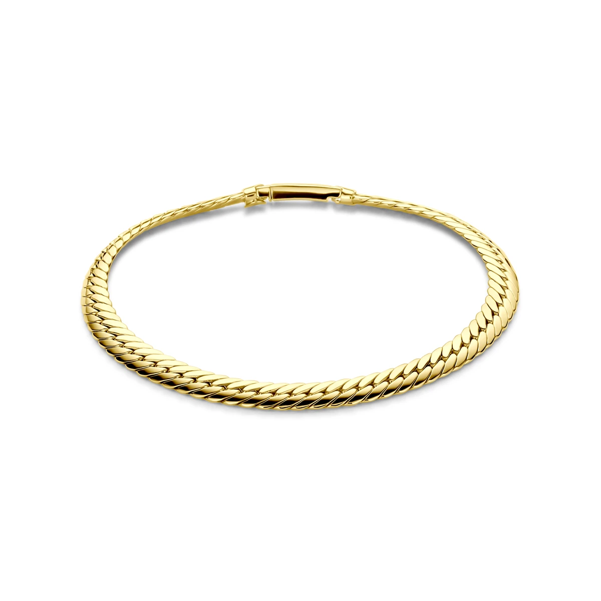 armband gourmette 5 mm 18 cm 14K geelgoud