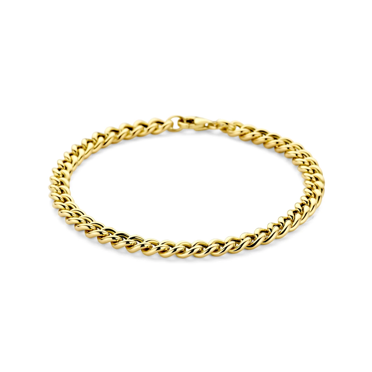 armband gourmette 5,2 mm 19 cm 14K geelgoud